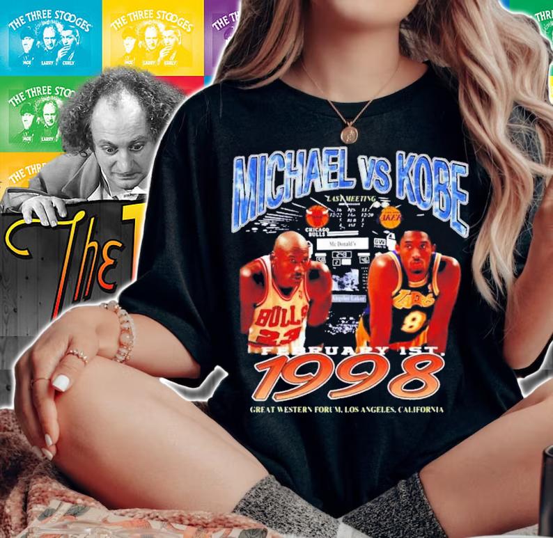 Kobe Bryant X Michael Jordan 1998 LA Lakers Shirt t-shirt