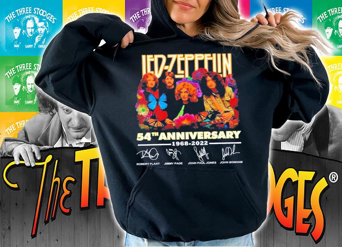 Led Zeppelin 54th Anniversary 1968-2022 Members Signature Shirt t-shirt hoodie