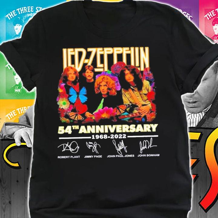 Led Zeppelin 54th Anniversary 1968-2022 Members Signature Shirt t-shirt shirt
