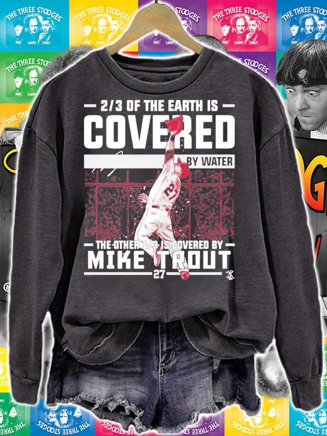 Mike Trout Covered By Water The Other 1 3 Is Covered By Mike Trout T-Shirt t-shirt