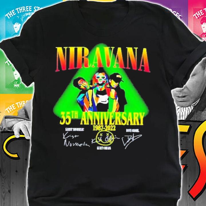Nirvana 35th Anniversary 1987-2022 Signatures Shirt t-shirt