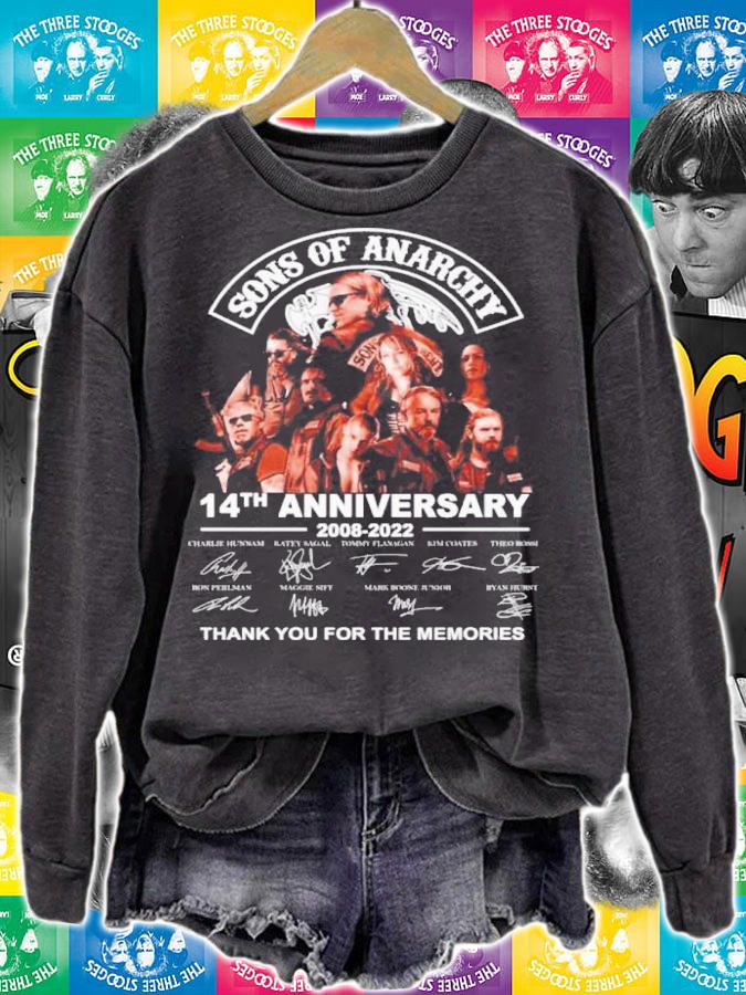 Official Son Of Anarchy 14th Anniversary 2008-2022 Signatures Thank You For The Memories Shirt t-shirt