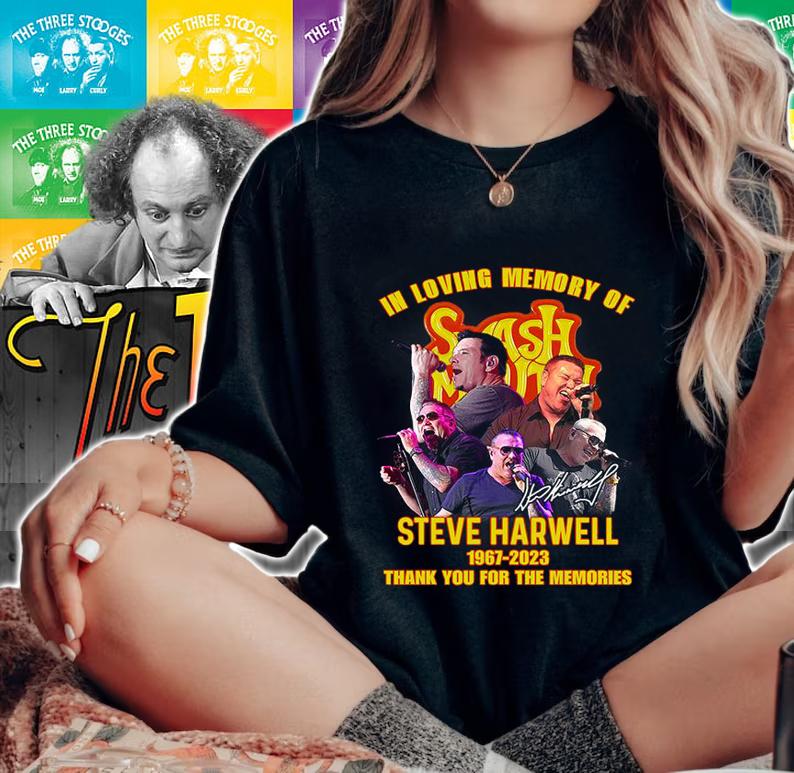 In Loving Memory Of Smash Mouth Steve Harwell 1967-2023 Signature t-shirt