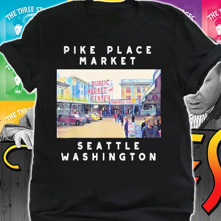 Seattle Pike Place Market Image State Of Washington Shirt t-shirt