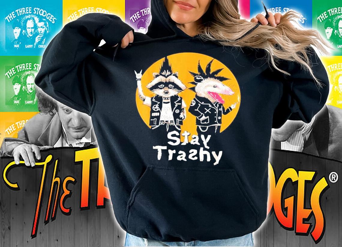 Stay Trashy Opossum Raccoon Rock T-Shirt t-shirt hoodie