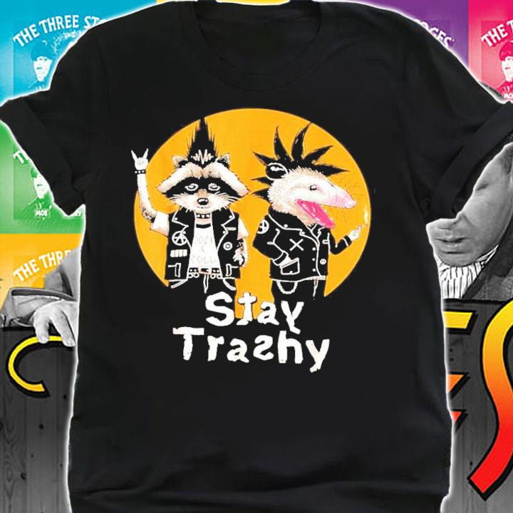 Stay Trashy Opossum Raccoon Rock T-Shirt t-shirt shirt