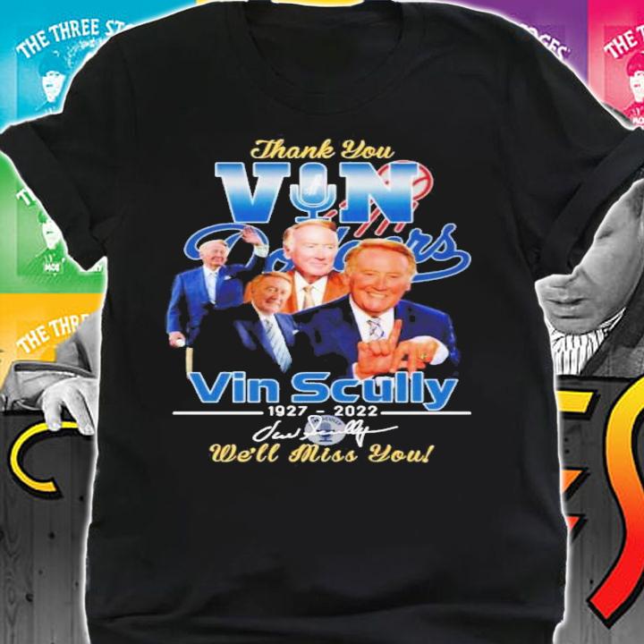 Thank You Vin Scully 1927-2022 Signature We'll Miss You Shirt t-shirt shirt