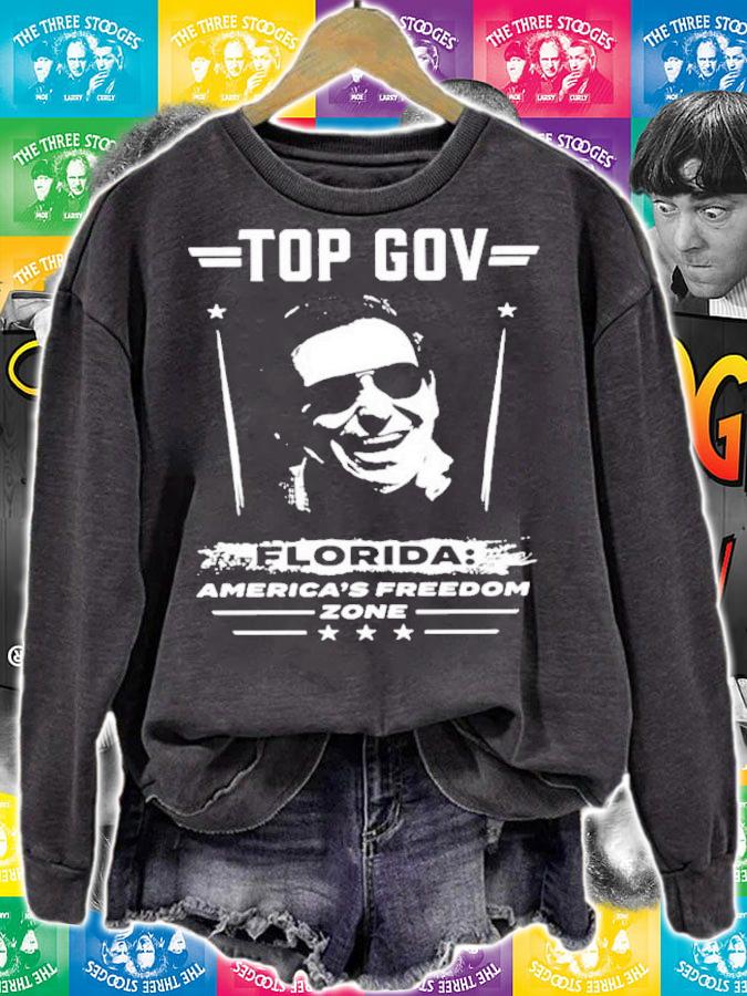 Top Gov Florida America's Freedom Zone Desantis 2024 T-Shirt t-shirt sweatshirt