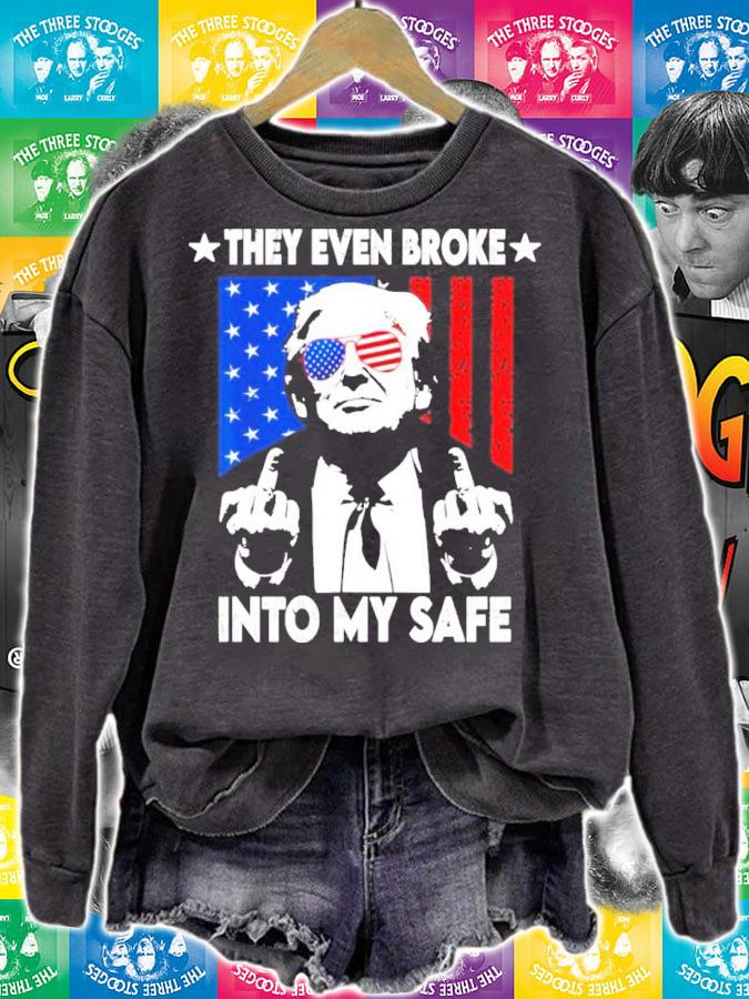 US Flag Glasses They Even Broke Into My Safe Trump Shirt t-shirt