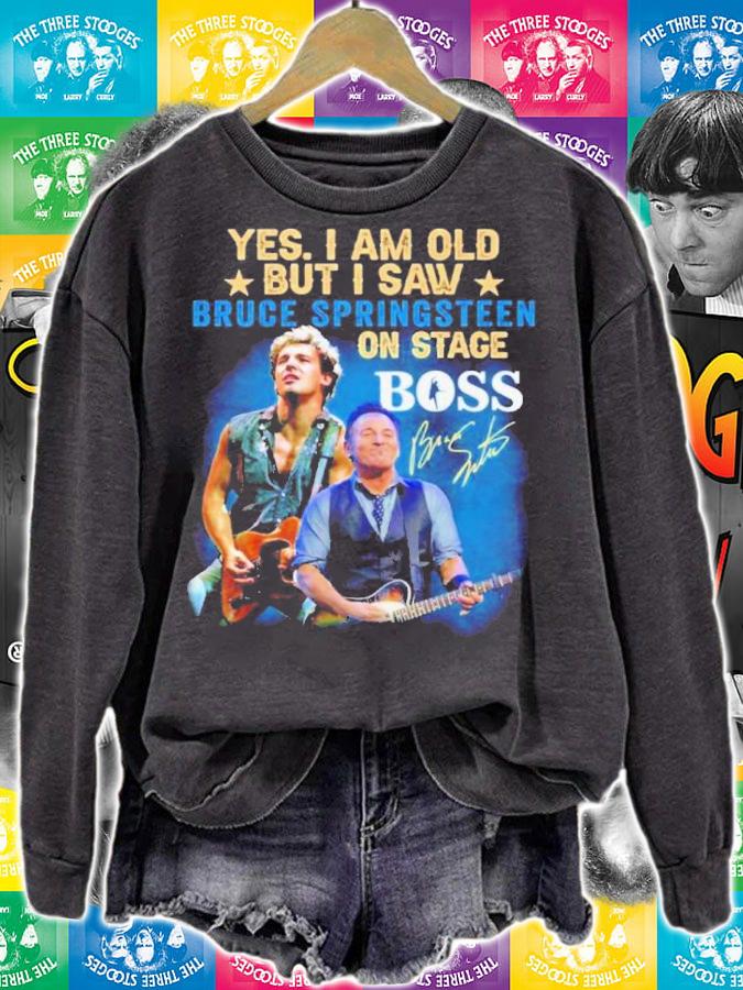 Yes I am old but I saw Bruce Springsteen on state Boss signature shirt t-shirt