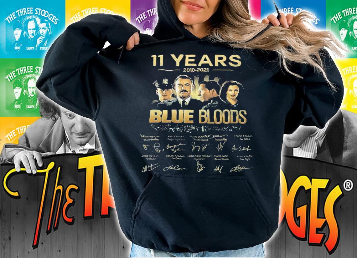 11 years 2010-2021 Blue Bloods signatures shirt t-shirt hoodie