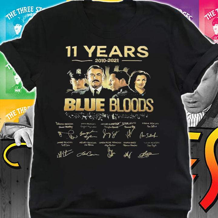 11 years 2010-2021 Blue Bloods signatures shirt t-shirt shirt