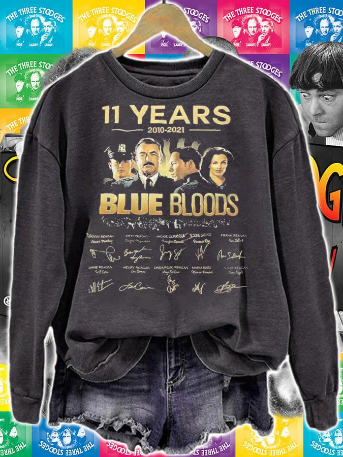 11 years 2010-2021 Blue Bloods signatures shirt t-shirt sweatshirt