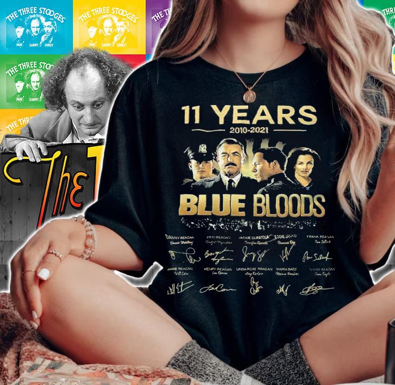 11 years 2010-2021 Blue Bloods signatures shirt t-shirt woman shirt