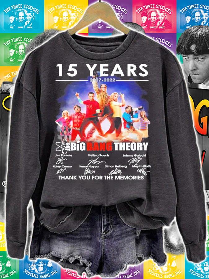 15 Years 2007-2022 The Big Bang Theory Signatures Thank You For The Memories Shirt t-shirt