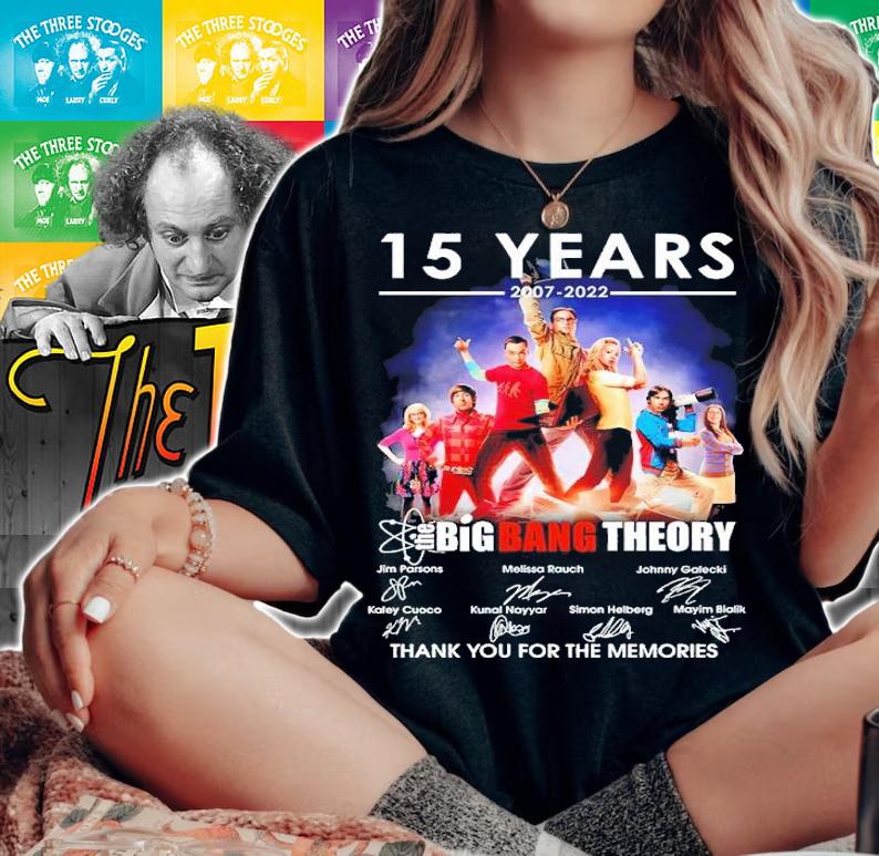 15 Years 2007-2022 The Big Bang Theory Signatures Thank You For The Memories Shirt t-shirt