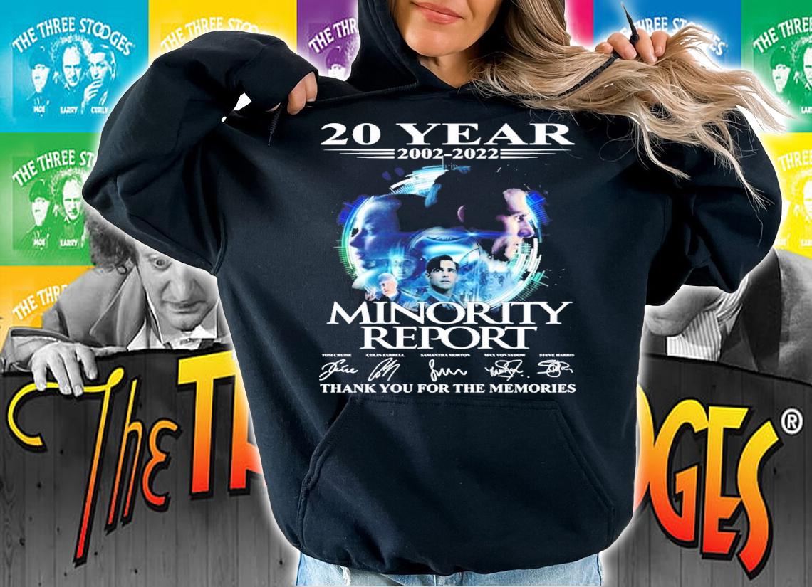 20 Years 2002-2022 Minority Report Signatures Thank You For The Memories Shirt t-shirt