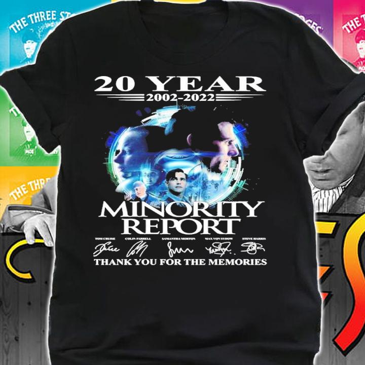 20 Years 2002-2022 Minority Report Signatures Thank You For The Memories Shirt t-shirt