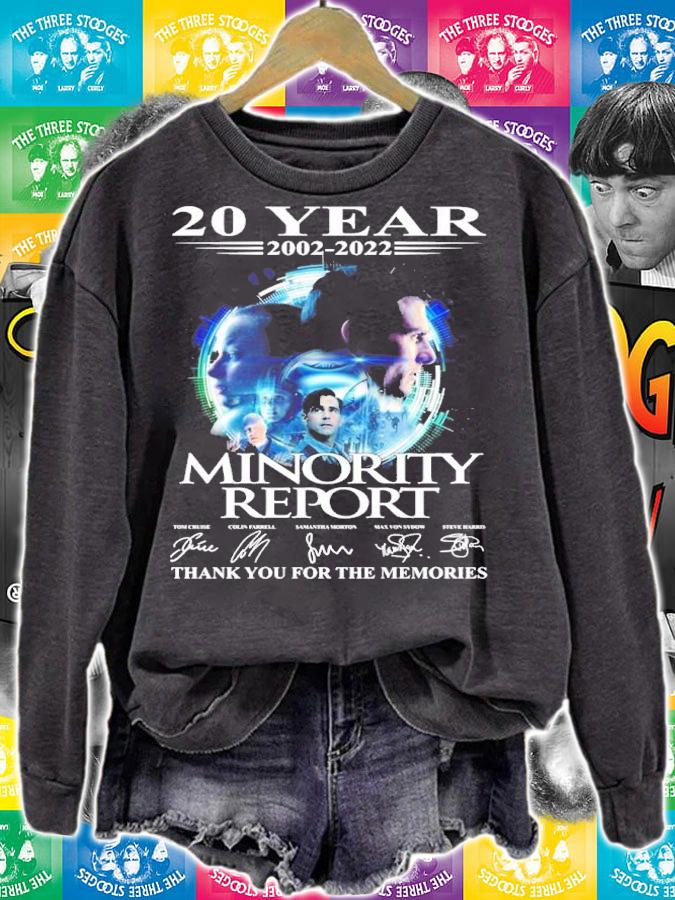 20 Years 2002-2022 Minority Report Signatures Thank You For The Memories Shirt t-shirt