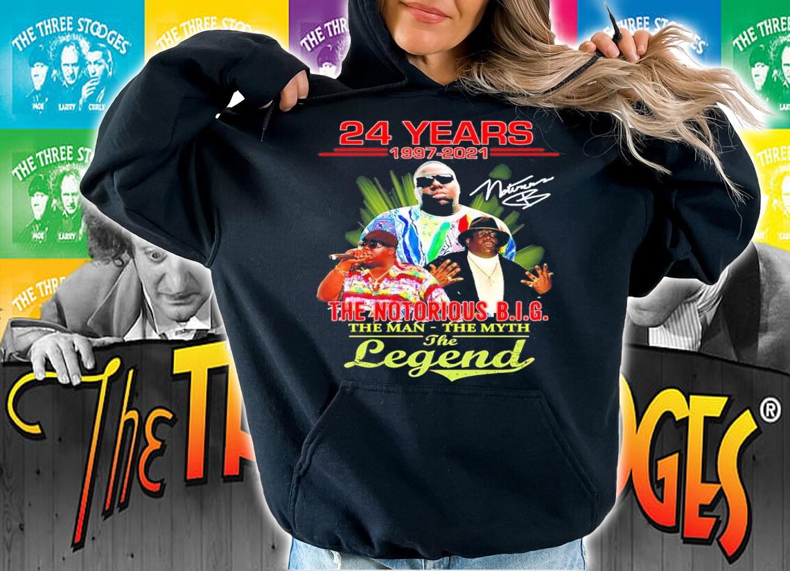 24 years 1997-2021 The Notorious BIG signature shirt t-shirt