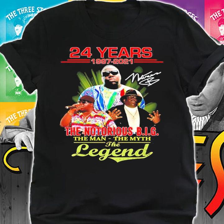 24 years 1997-2021 The Notorious BIG signature shirt t-shirt