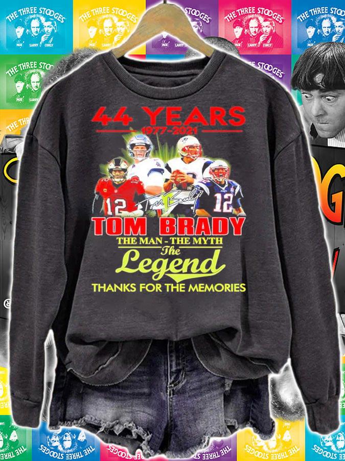 44 Years 1977-2021 Tom Brady The Man The Myth The Legend Thank You For The Memories Shirt t-shirt sweatshirt