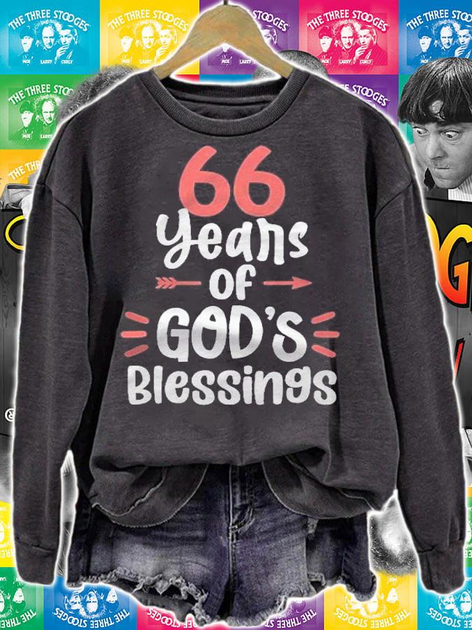 66 Years Of Gods Blessings 66 Years Old Happy 66Th Birthday Shirt t-shirt