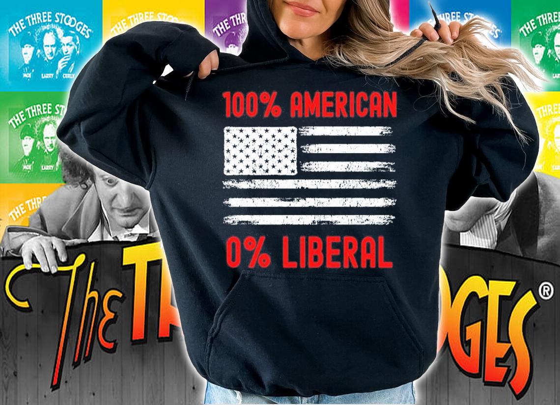 100% American 0% Liberal Republican American Flag T-Shirt t-shirt hoodie