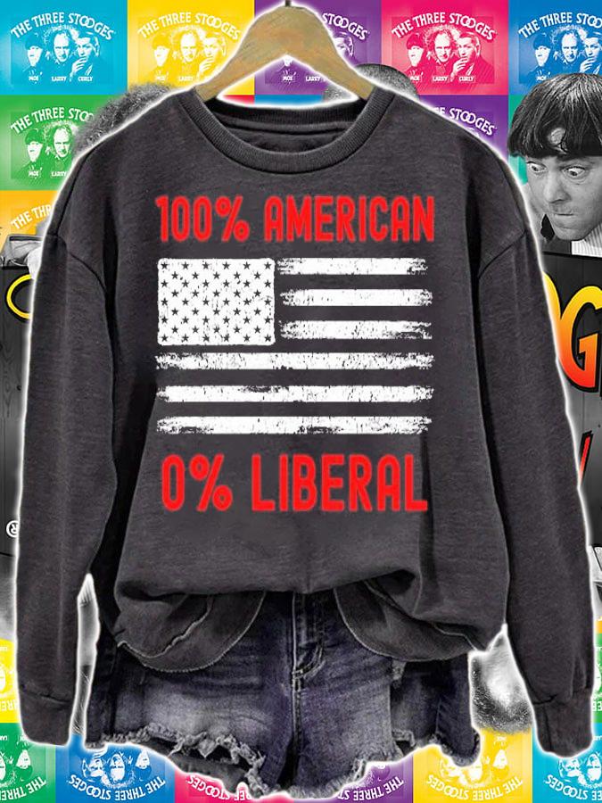 100% American 0% Liberal Republican American Flag T-Shirt t-shirt sweatshirt