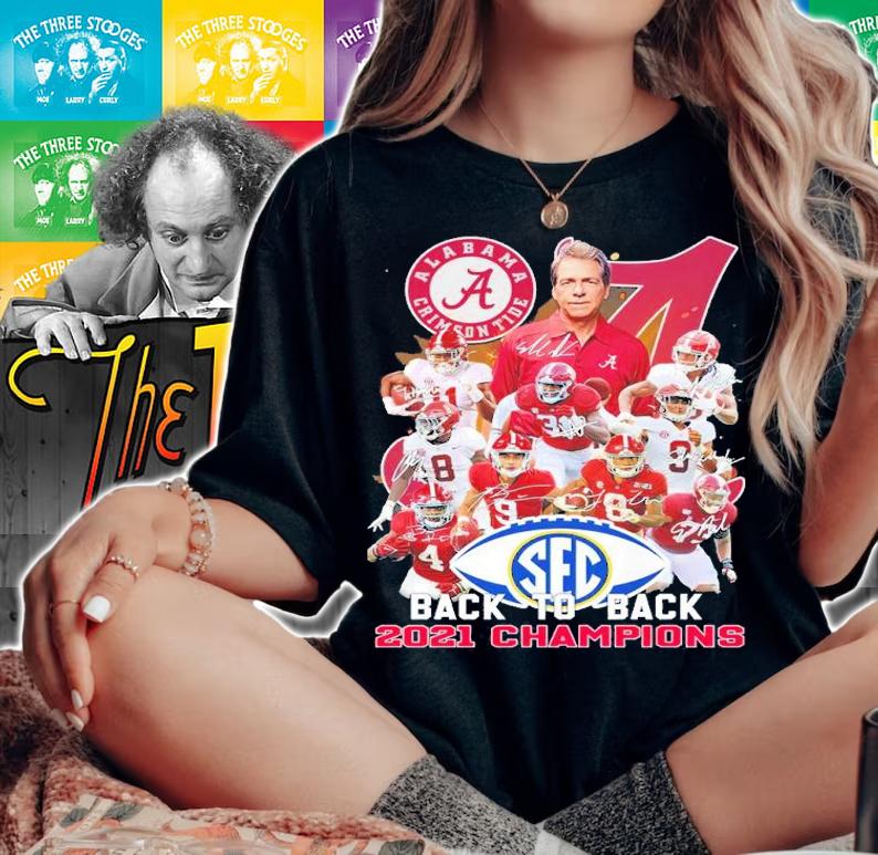 Alabama Crimson Tide Back To Back 2021 Champions Signatures Shirt t-shirt