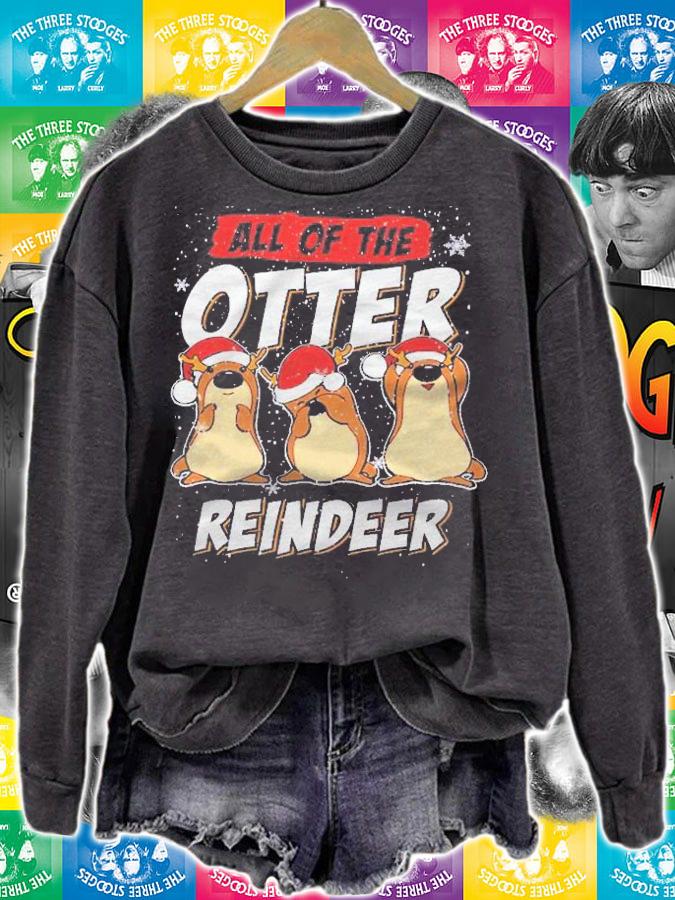All Of The Otter Reindeer Funny Sea Otters Christmas X-Mas Shirt t-shirt