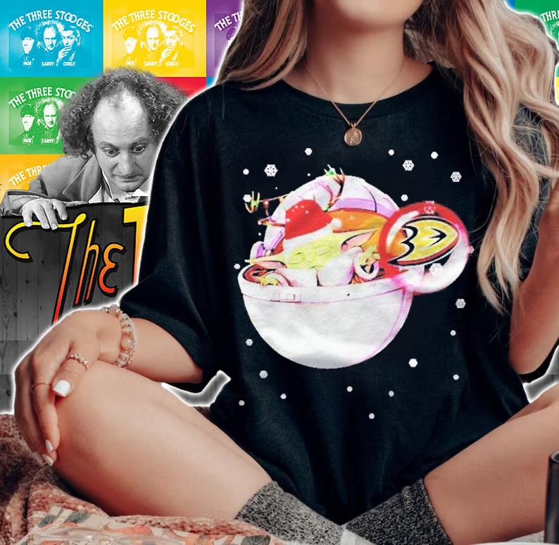 Anaheim Ducks Stay Out Of Baby Yoda Bubble Christmas 2021 Ver2 Shirt t-shirt woman shirt