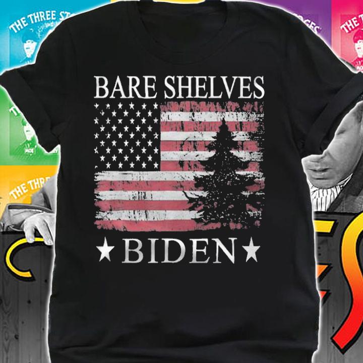 Anti President bare Shelves Biden Funny Distressed Christmas Meme T-Shirt t-shirt shirt