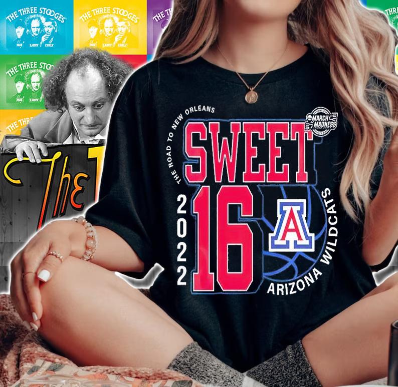 Arizona Wildcats March Madness Sweet 16 NCAA The Road To New Orleans 2022 T-Shirt t-shirt