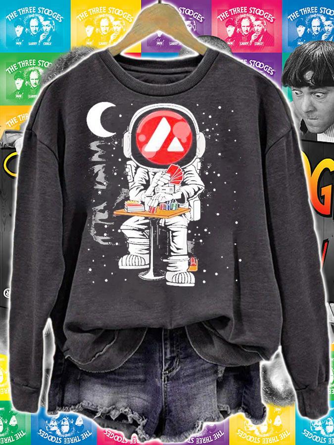 Astronaut Poker Avalanche Avax Coin To The Moon T-Shirt t-shirt sweatshirt