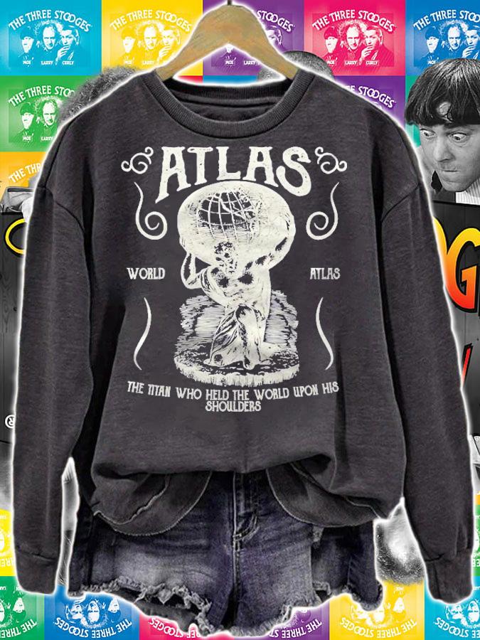 Atlas Retro Vintage Distressed Design T-shirt t-shirt sweatshirt