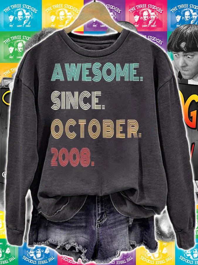 Awesome Since October 2008 Years Old Boy Girl 13Th Birthday Shirt t-shirt