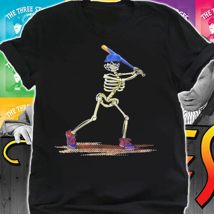 Baseball Skeleton Halloween Men Boys Baseball Halloween Shirt t-shirt