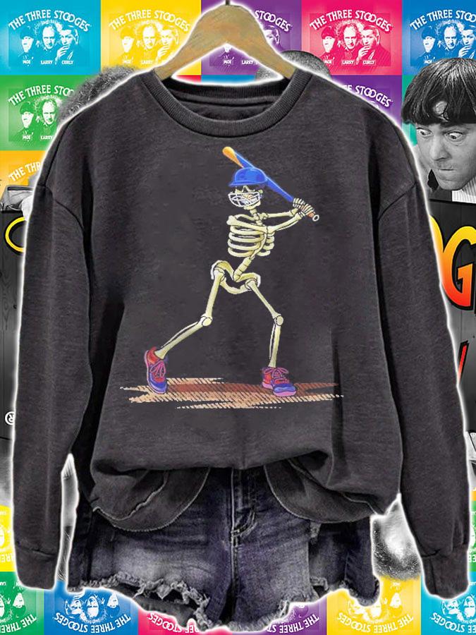Baseball Skeleton Halloween Men Boys Baseball Halloween Shirt t-shirt