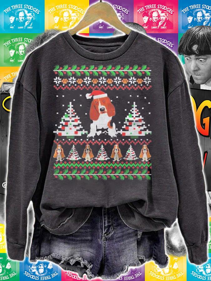 Basset Hound Ugly Christmas Funny Holiday Dog Shirt t-shirt