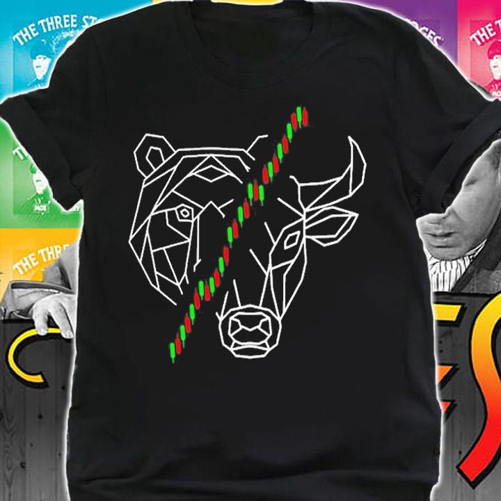 Bear Vs. Bull Stock Market Shareholder Trader Investor T-Shirt t-shirt