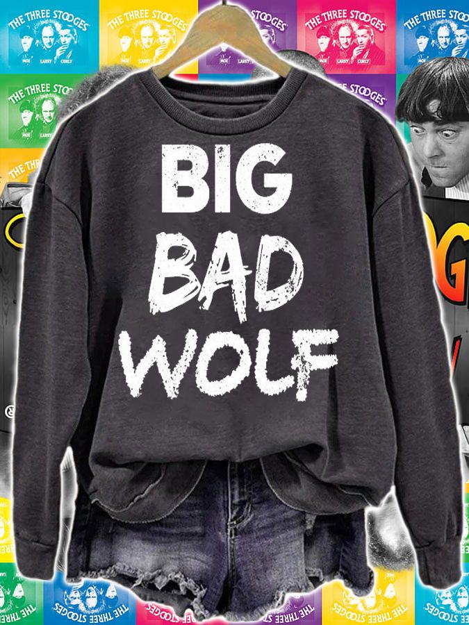 Big Bad Wolf Distressed Funny Wild Animal Lover Gift T-Shirt t-shirt