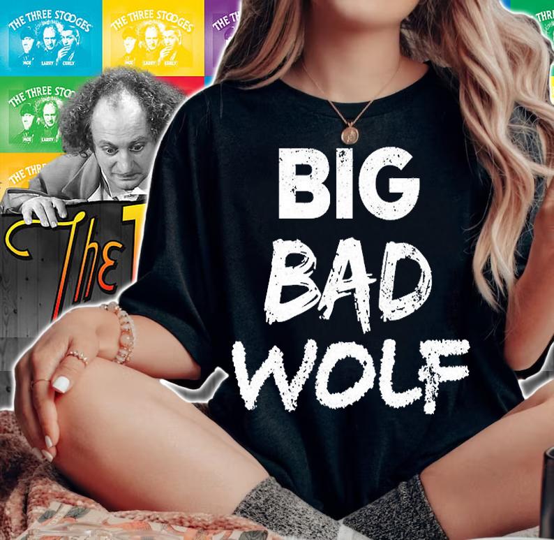 Big Bad Wolf Distressed Funny Wild Animal Lover Gift T-Shirt t-shirt
