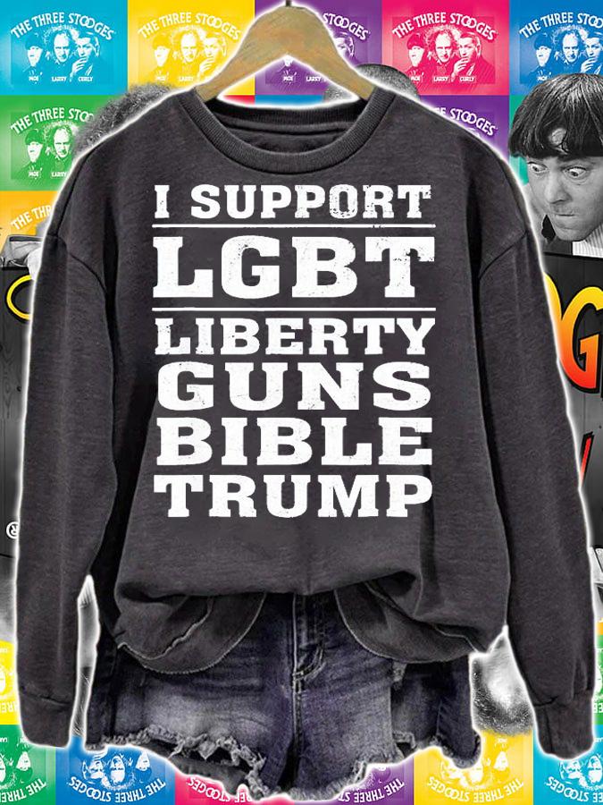 I Support Lgbt Liberty Guns Bible Amp Trump T-Shirt t-shirt