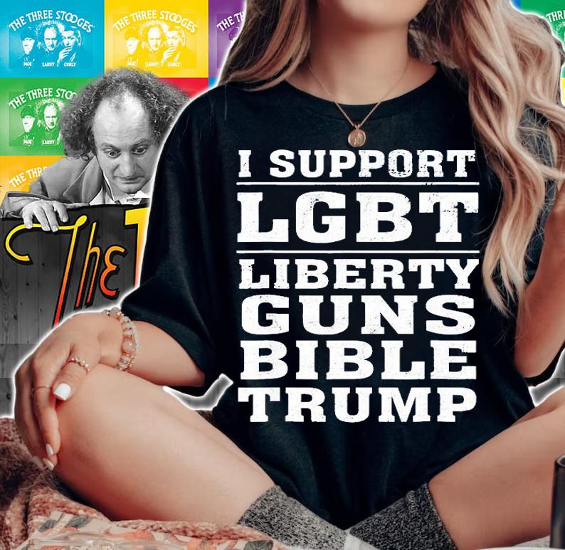 I Support Lgbt Liberty Guns Bible Amp Trump T-Shirt t-shirt