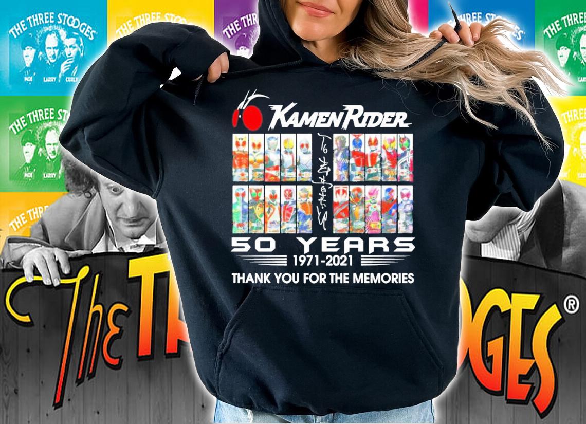 Kamen Rider 50 years 1971-2021 thank you for the memories shirt t-shirt hoodie