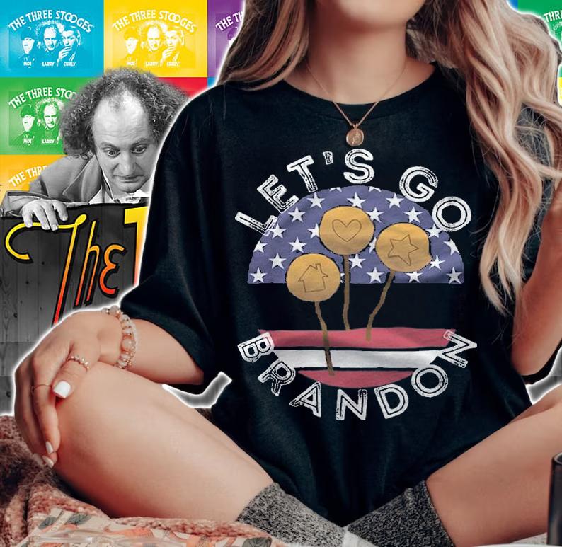 Let's Go Brandon Dalgona Game American Flag T-Shirt t-shirt