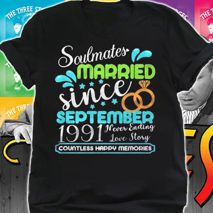 Married Since September 1991, 30Th Wedding Anniversary shirt t-shirt