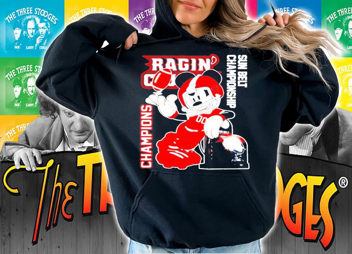 Mickey Louisiana Ragin Cajuns 2021 Ncaa Sun Belt Championship Football T-Shirt t-shirt