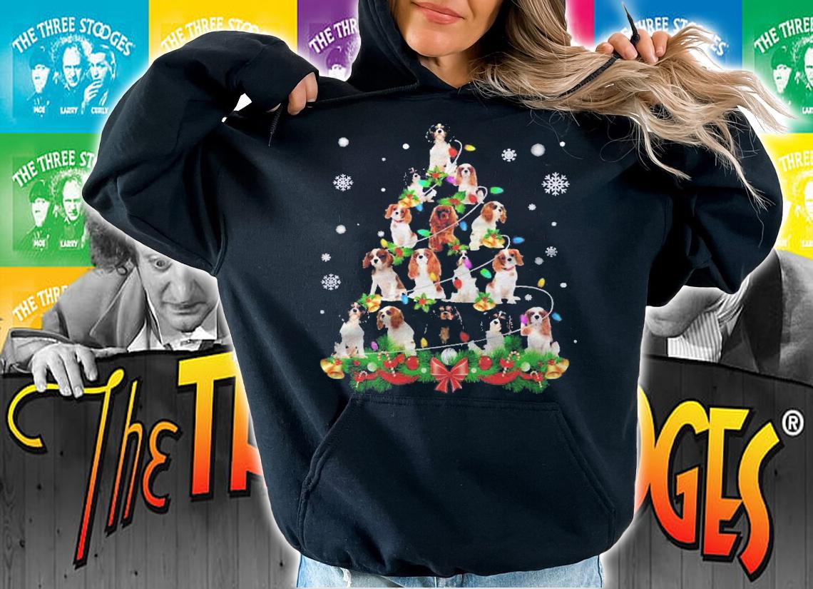 Cavalier King Charles Spaniel Christmas Tree Lights Dog Xmas Shirt t-shirt hoodie